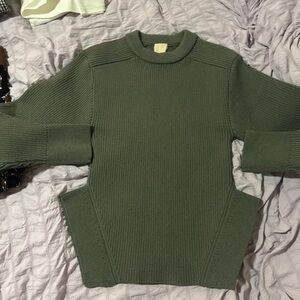 H&M Olive Women's Crew Neck Sweater
